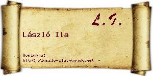 László Ila névjegykártya